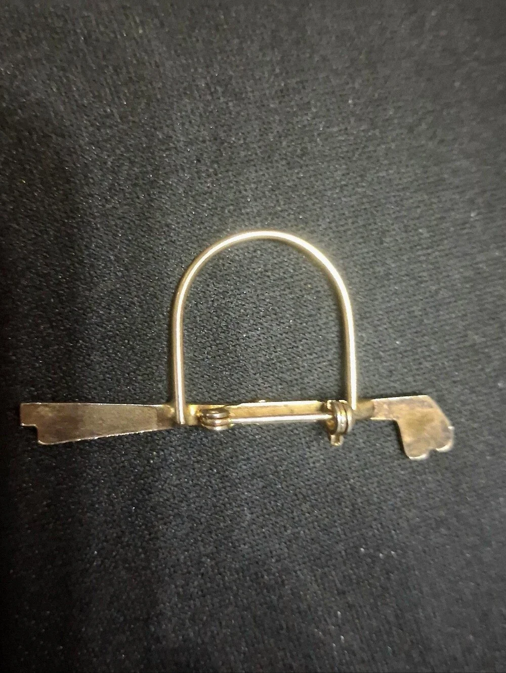 Gold-Tone Golf Club Brooch Pin for Women